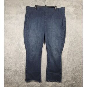 NYDJ Pull On Jeans Womens 2XT Denim Bootcut Raw Hem Spanspring Blue 42x28